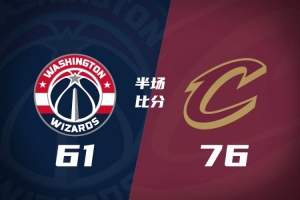 骑士半场76-61领先奇才 哈登11分8助 梅里尔9中9&三分7中7！