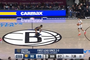 最多落后18分！米卡·波特造犯规罚球命中 步行者反超篮网